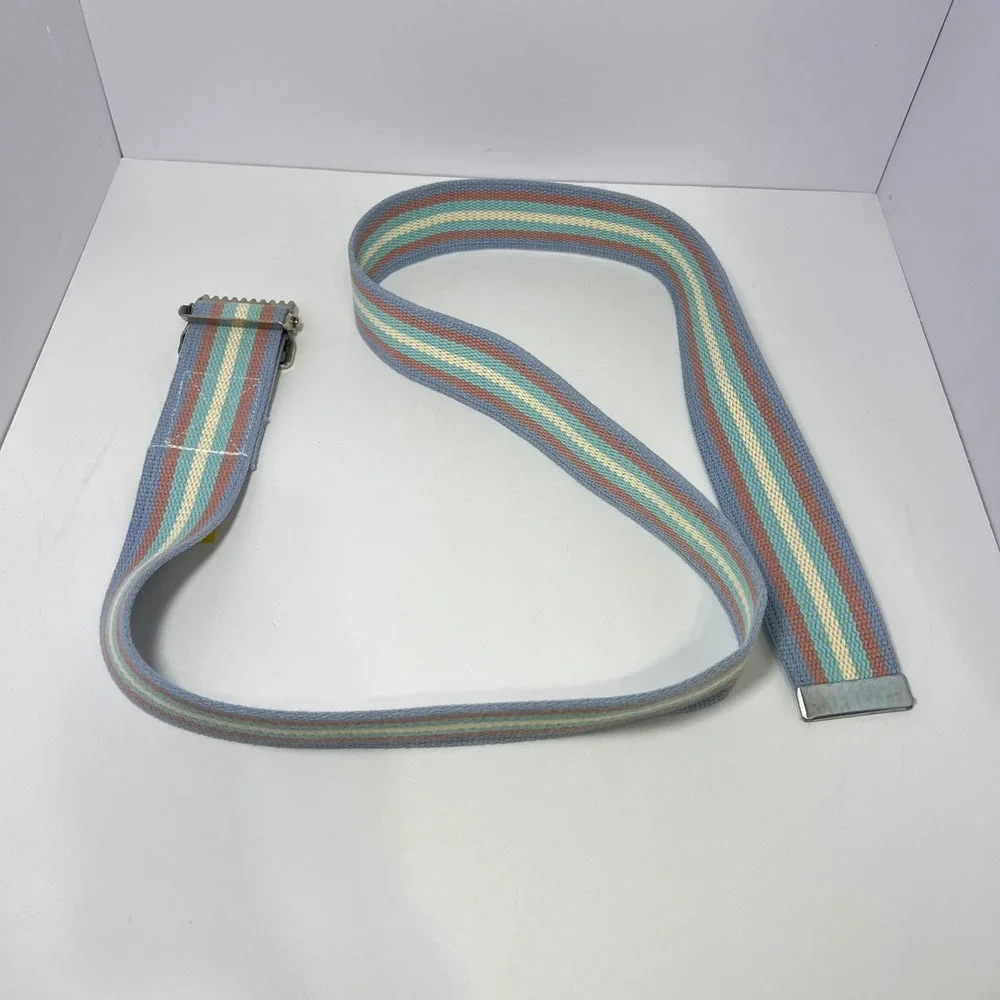 Pastel Stripe Canvas Belt Webbing 54